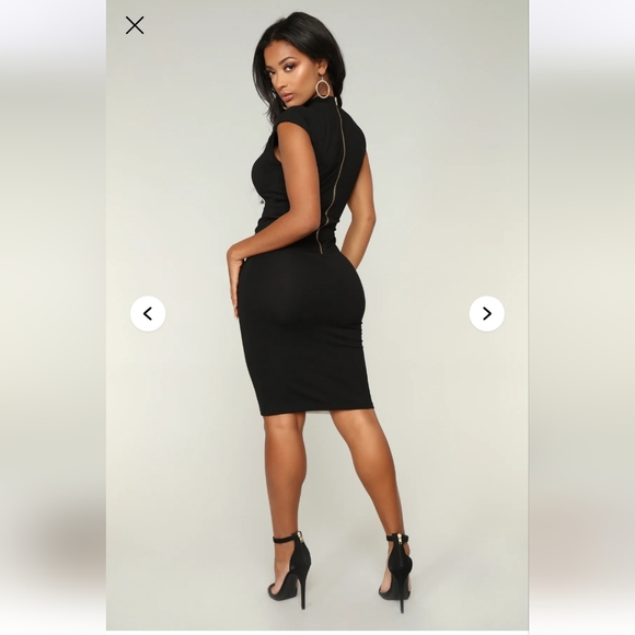 NWT White and Black Sleeveless Bodycon Midi Dress Size XL - Picture 3 of 10